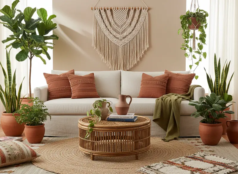 After AI Decoration App transformation - beautifully redesigned living room