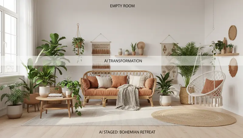 Add Furniture to Empty Spaces - AI Decoration App feature